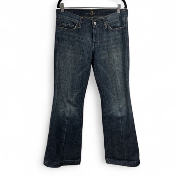 Dojo jeans flare wide leg 7 for all mankind 29 denim - Picture 1 of 7